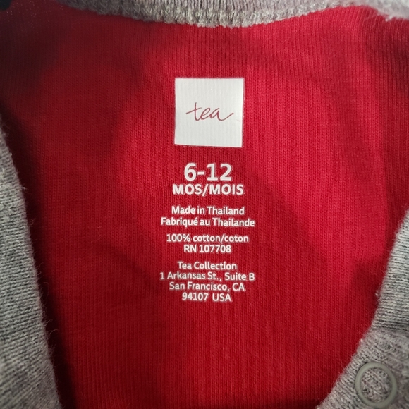 TEA COLLECTION Baby Infant Long Romper One Piece Red Blue Samurai Sz 6-12 Months - Picture 3 of 12